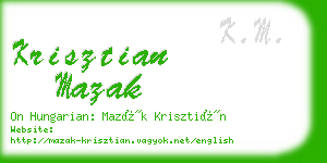 krisztian mazak business card